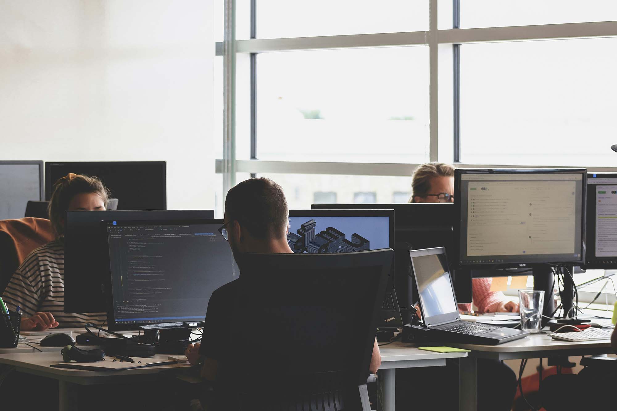 Experienced technology professionals working together